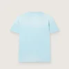 Chemise pour homme en jersey de coton bleu clair avec imprimé graphique