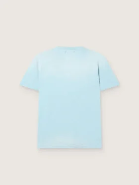 Chemise pour homme en jersey de coton bleu clair avec imprimé graphique