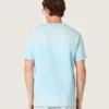 Chemise pour homme en jersey de coton bleu clair avec imprimé graphique
