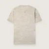 Chemise pour homme en jersey gris chiné avec imprimé vintage