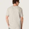 Chemise pour homme en jersey gris chiné avec imprimé vintage