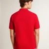 Chemise pour homme en piqué de coton rouge