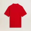 Chemise pour homme en piqué de coton rouge