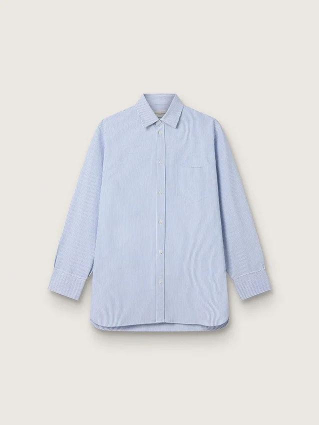 Chemise pour homme à fines rayures