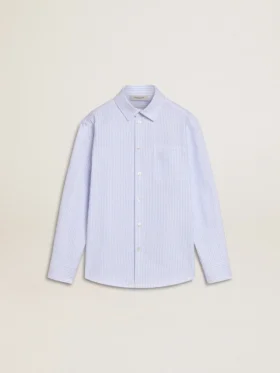 Chemise rayée pour fille avec lettrage brodé sur la poche