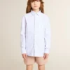 Chemise rayée pour fille avec lettrage brodé sur la poche