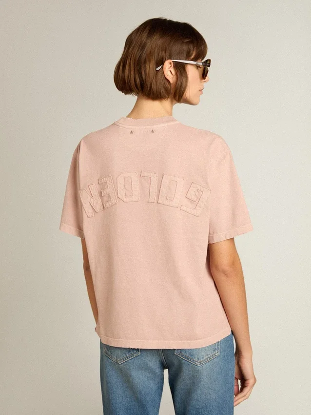Chemise rose poudré avec logo inversé dans le dos - Jersey Capsule