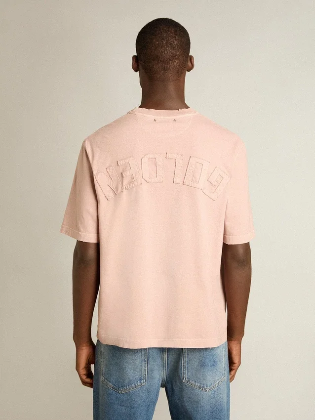 Chemise rose poudré avec logo inversé dans le dos - Jersey Capsule
