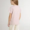 Chemise rose pour fille avec imprimé blanc