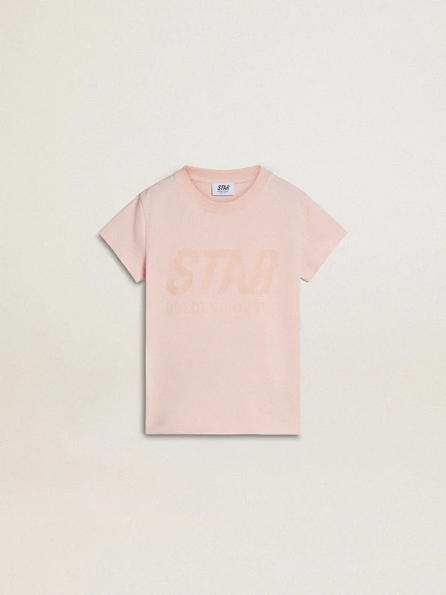 Chemise rose pour fille avec imprimé rose sur le devant