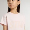 Chemise rose pour fille avec imprimé rose sur le devant
