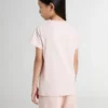 Chemise rose pour fille avec imprimé rose sur le devant