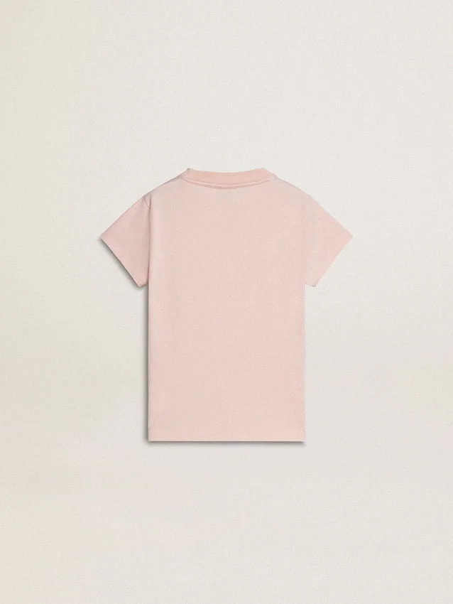 Chemise rose pour fille avec imprimé rose sur le devant