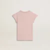 Chemise rose pour fille à manches à volants et broderie