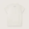 Chemise « Star » pour fille en jersey de coton blanc avec une étoile rose pailletée