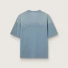 Chemise unisexe en coton bleu ciel avec imprimé inversé dans le dos
