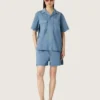 Short unisexe en sergé de coton bleu clair