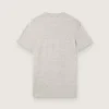 Chemise unisexe en jersey gris chiné avec imprimé drapeau