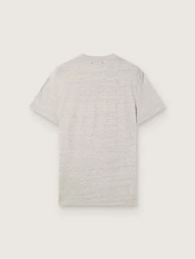 Chemise unisexe en jersey gris chiné avec imprimé drapeau