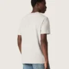 Chemise unisexe en jersey gris chiné avec imprimé drapeau