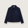 Chemise unisexe Journey en toile de coton bleue avec logo brodé