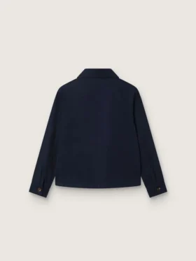 Chemise unisexe Journey en toile de coton bleue avec logo brodé