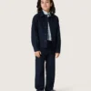 Chemise unisexe Journey en toile de coton bleue avec logo brodé