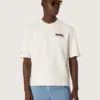 Chemise unisexe Resort en coton blanc avec imprimé et logo