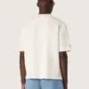 Chemise unisexe Resort en coton blanc avec imprimé et logo