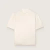 Chemise unisexe Star en coton blanc vintage avec imprimé noir dans le dos