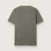 Chemise vert olive pour homme avec inscription dorée