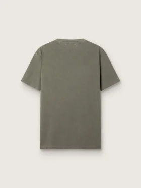 Chemise vert olive pour homme avec inscription dorée