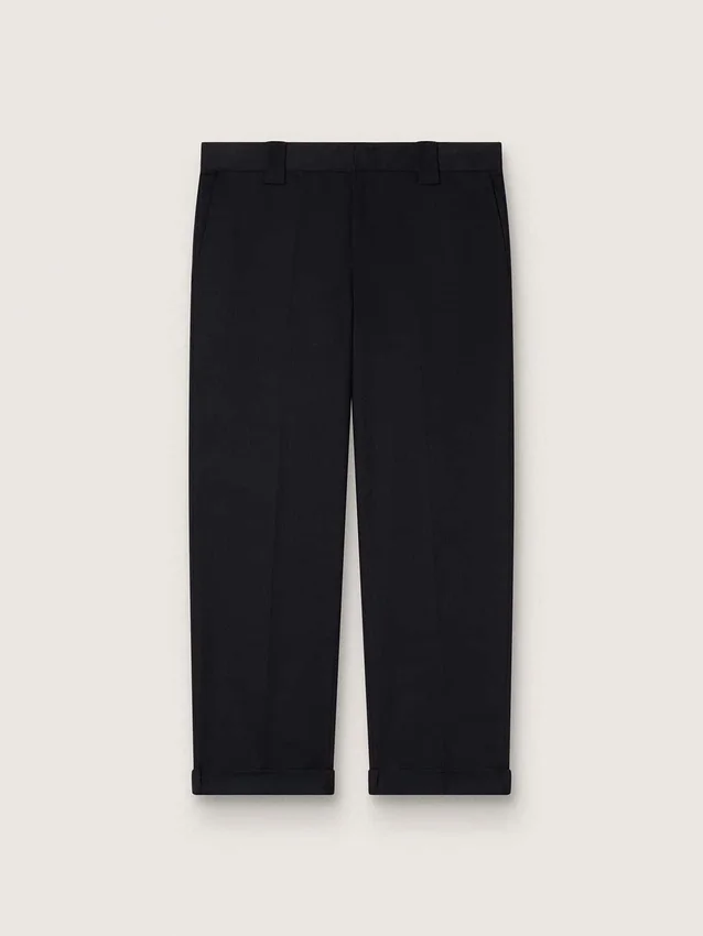 Chino noir en coton pour homme