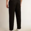 Chino noir en coton pour homme