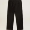 Chino noir en coton pour homme