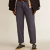 Chino pour homme bleu à l'effet usé