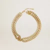 Collier à chaîne tressée couleur or antique avec fermoir en forme d’étoile