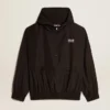 Coupe-vent noir à capuche