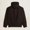 Coupe-vent noir à capuche