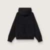 Coupe-vent pour femme en nylon noir orné de cristaux ton sur ton