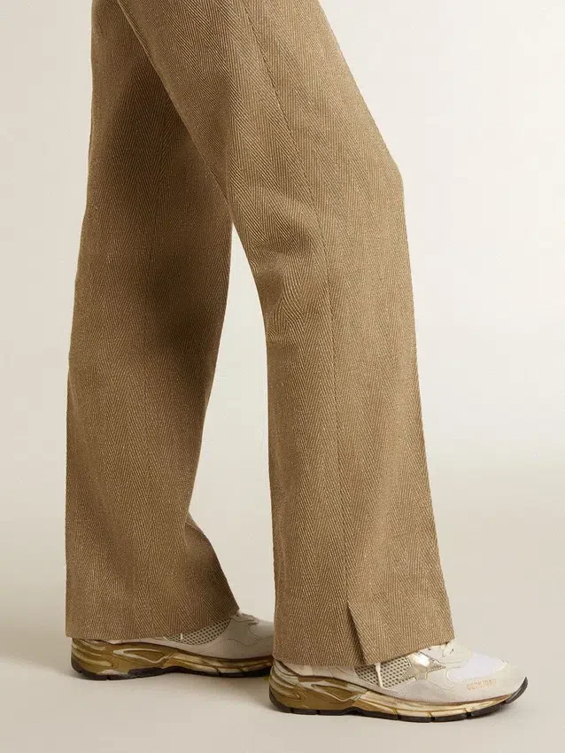 Dad-Star pour femme en mesh et daim blanc avec étoile dorée à la feuille