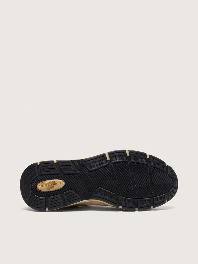 Dad-Star pour femme en mesh et daim blanc avec étoile dorée à la feuille