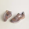 Dad-Star pour homme en daim lilas et mesh, avec étoile et languette au talon en cuir laminé
