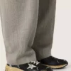 Dad-Star pour homme en maille noire et argentée et en cuir nappa, avec une étoile gris glacier