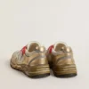Dad-Star pour homme en mesh et cuir doré à la feuille avec étoile en cuir blanc