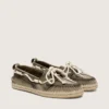 Espadrilles Cruise pour homme en toile vert militaire avec lacets de randonnée blancs