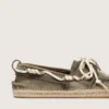 Espadrilles Cruise pour homme en toile vert militaire avec lacets de randonnée blancs
