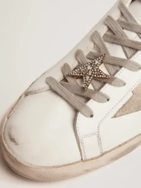 Fermeture à lacets avec clip en forme d’étoile couleur or antique