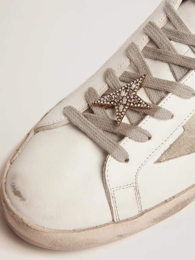 Fermeture à lacets avec clip en forme d’étoile couleur or antique