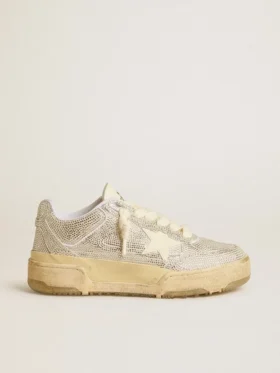 Forty2 pour femme en cuir blanc et cristaux Swarovski avec étoile blanche